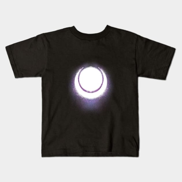 Lunari-New Moon Is Rising (Purple) Kids T-Shirt by Dracortis